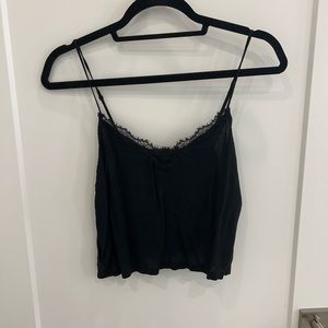 Urban outfitters black cropped lace cami